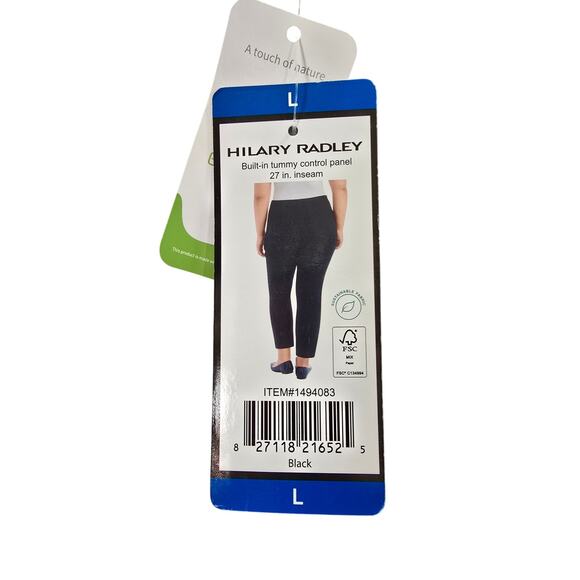 NWT Hilary Radley Womens Tummy Control Panel Pants Black Size Large 27" Inseam L - Picture 6 of 9
